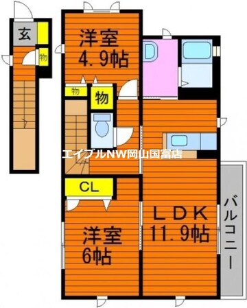 ベルナール　サイ　Ｂ棟の物件間取画像